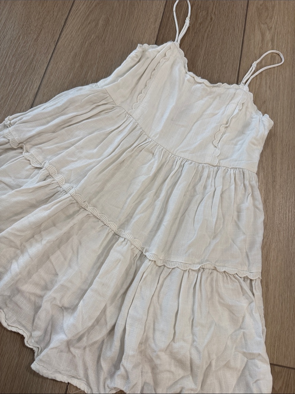 Sky & Sparrow Scalloped Tiered Top Sz XS Cottagecore Trendy Babydoll